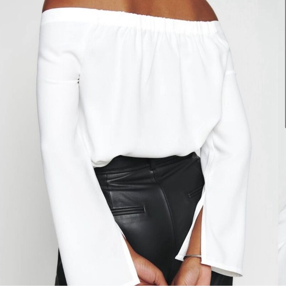 Reformation Women's Off The Shoulder Byron Blouse - Picture 2 of 8